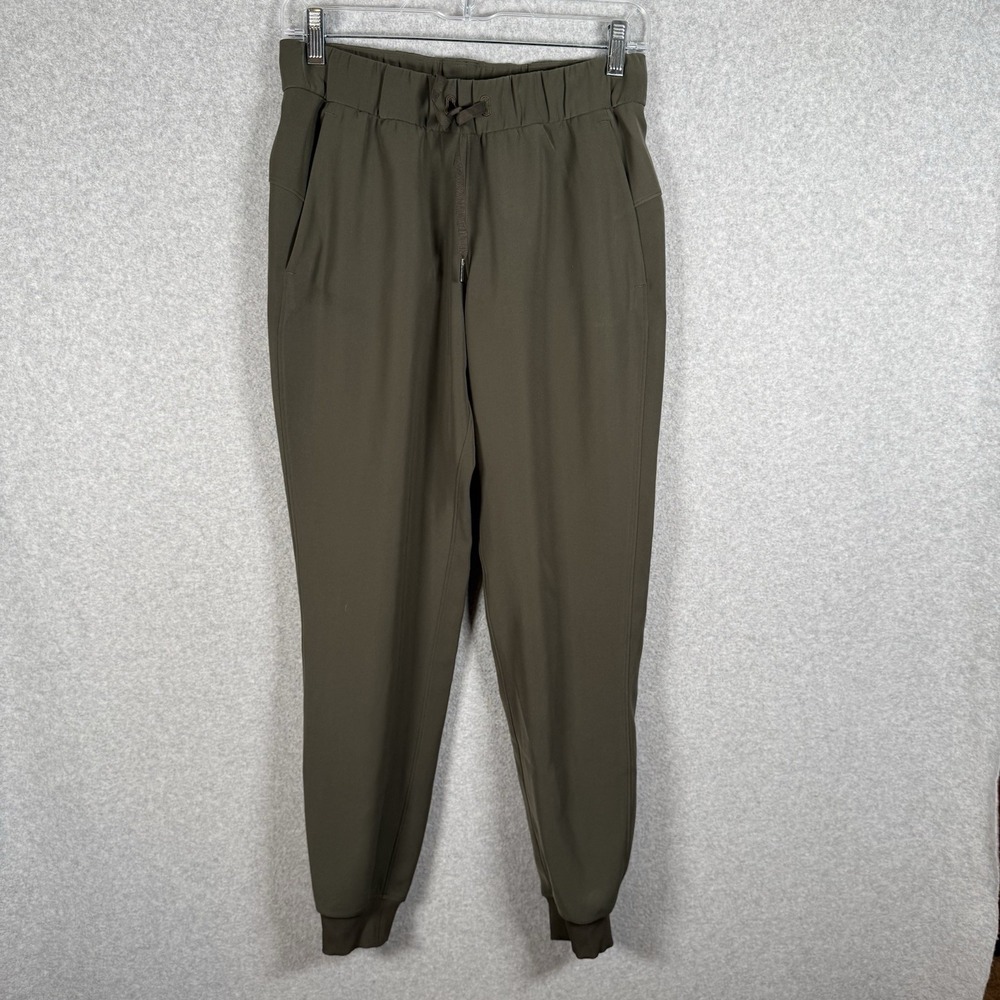 Lululemon On The Fly Jogger Womens 4 Green LW5BZDS Comfy Drawstring Travel